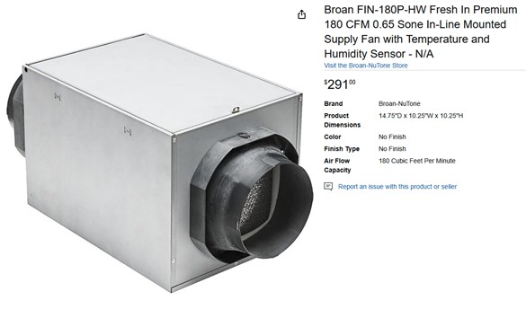 Image is of a Factory-Packaged Outside Air Ventilation Systems